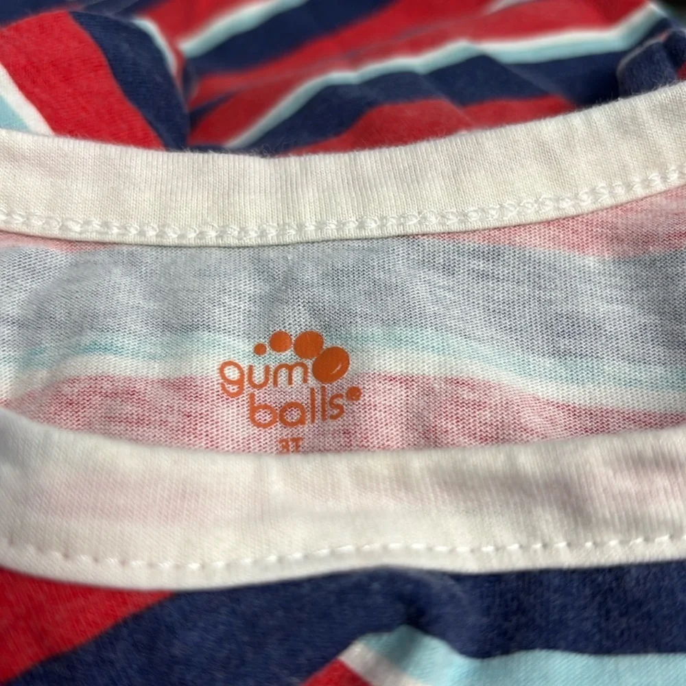 Gumballs 3T Striped “Stay Wild”Toddler Outfit. Good used cndtn.